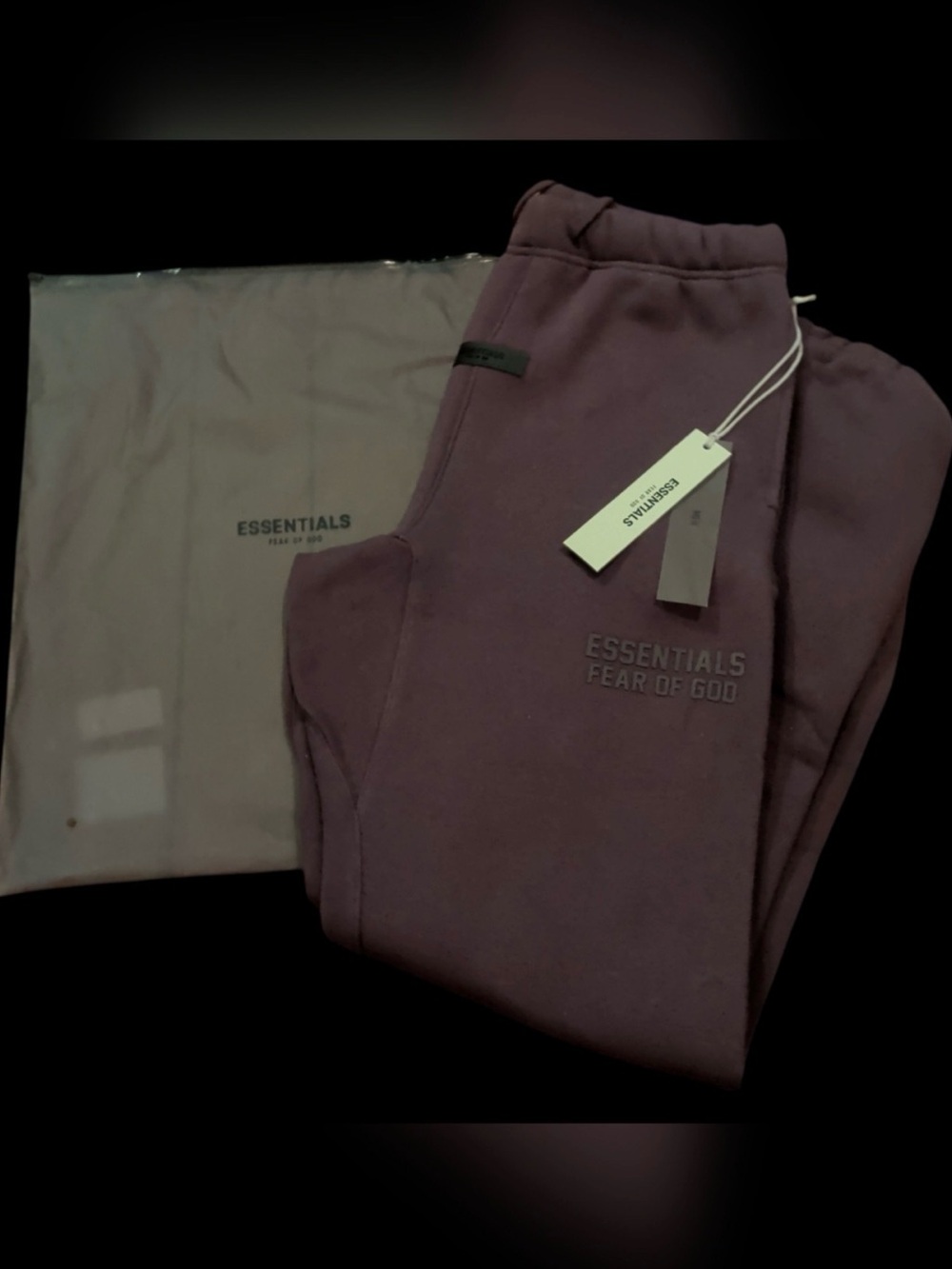 Men’s Essential Fear of God Purple Sweatpants
